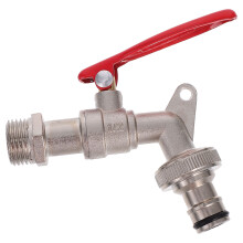 3Pcs Durable Red Washing Machine Tap Zinc Alloy Outdoor Water Spigot