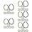60pcs Multi-Function Elastic Ropes Blousing Straps Professional Trouser Leg Straps For Outdoor 10