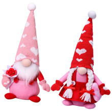 4 Pcs Valentine's Day Gnome Dolls Decorative Dwarf Festival Decor