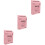 3Pcs Pink Iron Mailbox Wall Mount Suggestion Box for Home Office Use 7