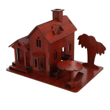 2 Pcs Villa 3D Wooden Puzzle Toy For Kids Educational Play