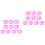 20Pcs Durable Pink Silicone Soap Cake Mold Microwave Oven Safe 4