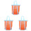3Pcs Nylon Drawstring Mesh Beach Bags Orange for Shells Toys Storage 4