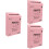 3Pcs Pink Iron Mailbox Wall Mount Suggestion Box for Home Office Use 8