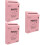 3Pcs Pink Iron Mailbox Wall Mount Suggestion Box for Home Office Use 9