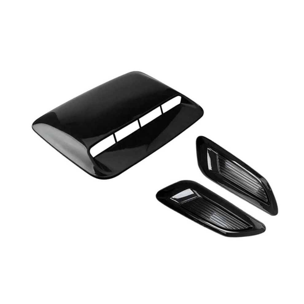 Universal Car Hood Scoop Air Intake Vent Cover For Engine Cooling And Stylish Bonnet Decor Black 9113335604049