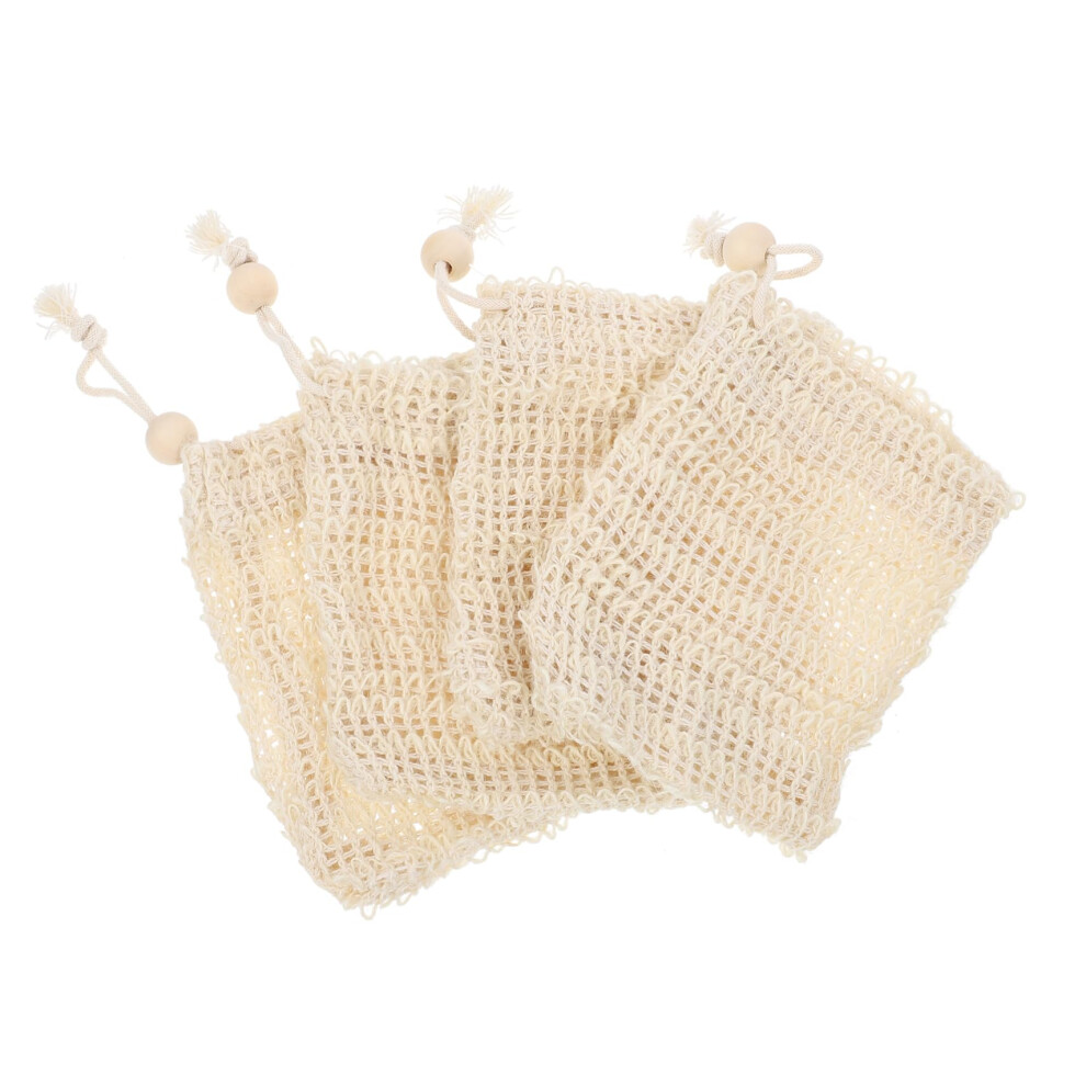 Soap Saver Bag Set with Mesh Drawstring for Gentle Exfoliation and Rich Lather in Shower and Bath