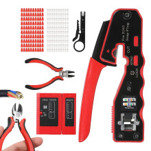 Heavy Duty Wire Crimping Tool with Ergonomic Grip for Electricians and Hobbyists