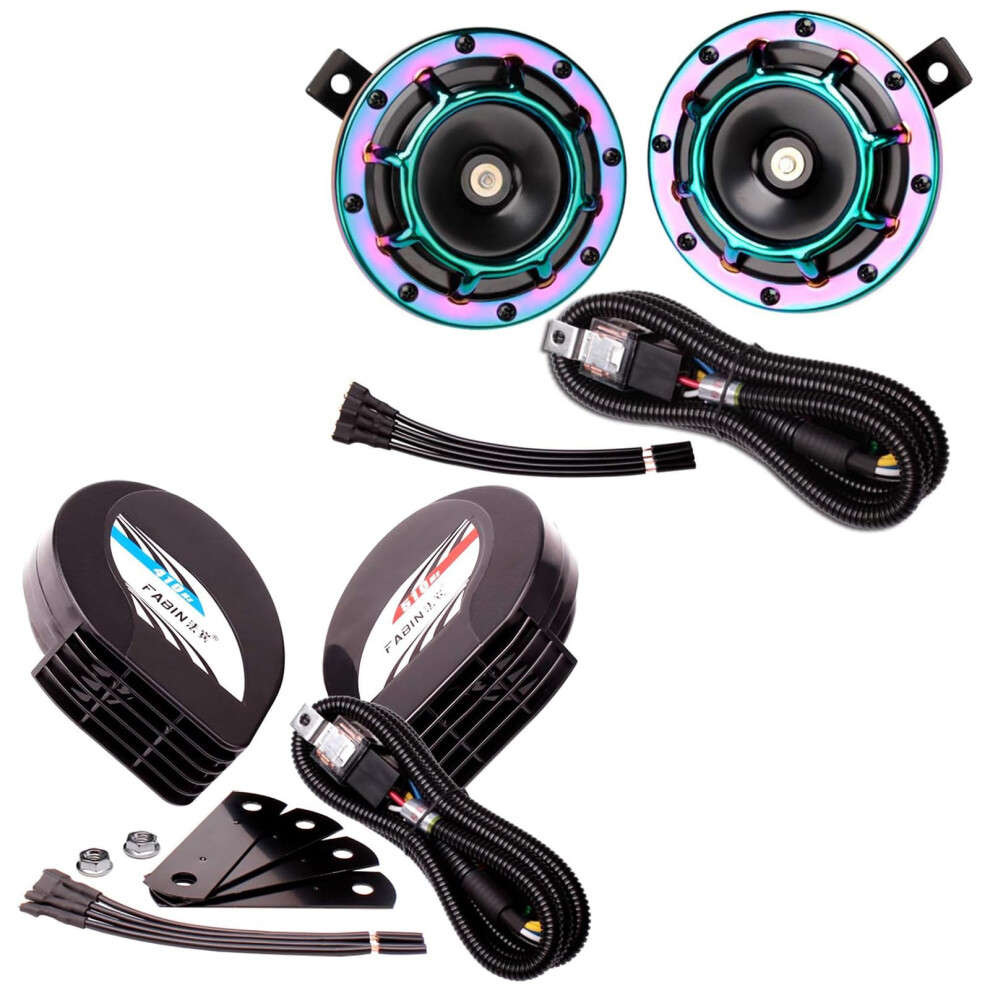 125Db Super Loud Waterproof Car Horn 12V Twin Tone Kit With Relay Harness For Cars And Trucks 9113335604322