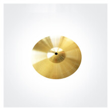 10 Inch Brass Crash Ride Cymbal for Drum Set, Durable Alloy with Bright Clear Punchy Sound