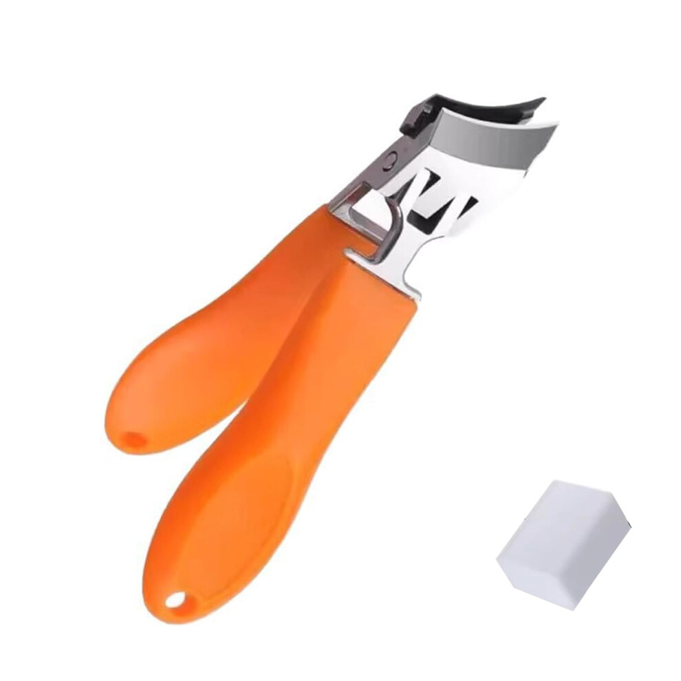Stainless Steel Nail Clipper with Slanted Tip and AntiSplash Cuticle Trimmer for Manicure Pedicure