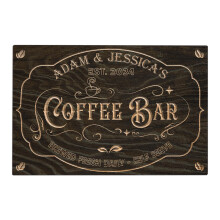 Coffee Bar Mat 24x16 with NonSlip Rubber Base and Easy Clean Surface