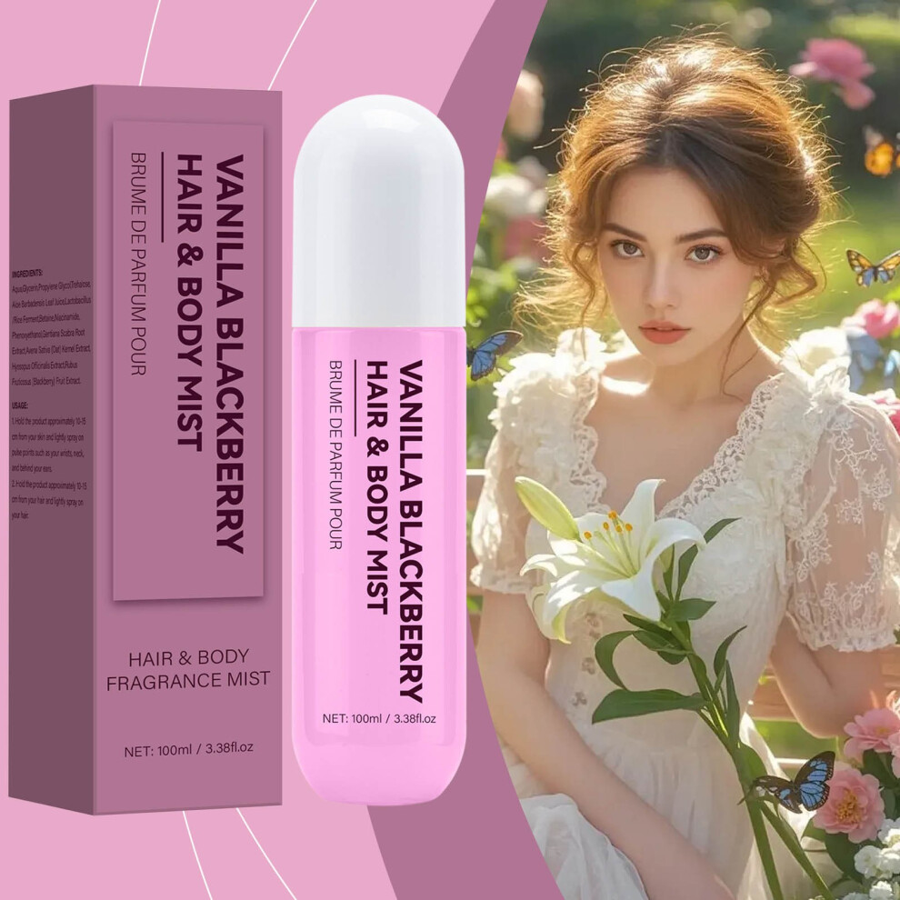 Black (A) Berry Body Mist Long Lasting Berry Hair Body Mist Perfume Hair Perfume Mist For Women Fragrant Pear 100Ml