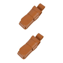 Waterproof Leather Harmonica Case Pouch with Quick Access Closure, Brown Sleeve, 2 Pack
