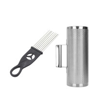 Guiro Instrument Stainless Steel Latin Percussion with Scraper Clear Loud Sound 25x7.5cm