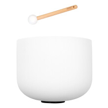 12 Inch Frosted Quartz Crystal Singing Bowl Set 440Hz with Clear Resonant Tones and Mallet