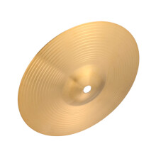 8 Inch Durable Brass HiHat Cymbal Crash Ride for Beginners and Student Drum Practice Golden