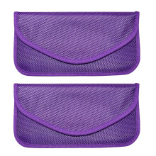 2PCS Faraday Bag for Car Key and Phone, RFID GPS Signal Blocking Pouch, AntiTracking Security, Purple