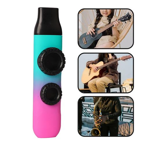 Kazoo for Ukulele with Adjustable Tone Control, Vibrant Gradient Finish, Compact Easy Carry Design 1