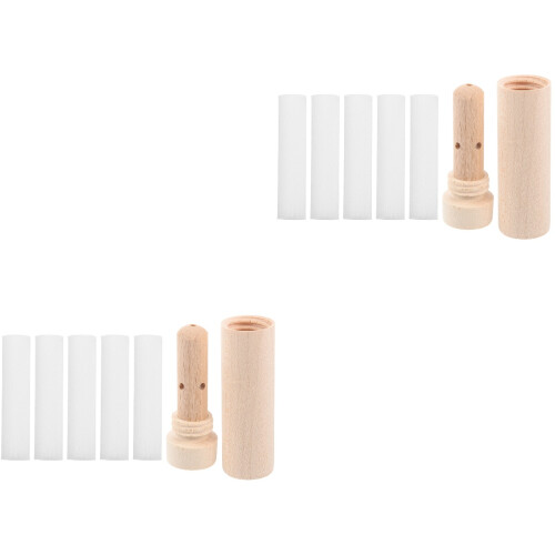 2Sets Aromatherapie Kit Hout Katoen 2