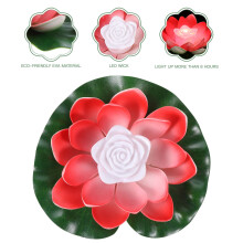 2Pcs LED Lotus Water Flowers Floating Lights for Garden Pond Assorted
