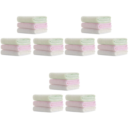 27Pièces Serviettes Bébé Absorbantes Usage Bébés Multicolores Coton 1