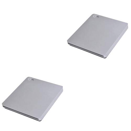 2Ensembles Cd/dvd USB Externe Argent Rapide Plug & Play 2