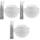 3Ensembles Bols Robustes Blancs Pour Or Argent Cuivre 5