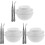 3Ensembles Bols Robustes Blancs Pour Or Argent Cuivre 4