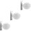 3Ensembles Bols Robustes Blancs Pour Or Argent Cuivre 7
