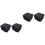 2Pièces Protection Noire Pour Projecteur Housse Résistante 10