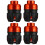 4Pièces Slider Fourche Aluminium Orange Résistant 5
