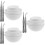 3Ensembles Bols Robustes Blancs Pour Or Argent Cuivre 9