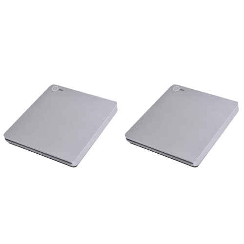 2Ensembles Cd/dvd USB Externe Argent Rapide Plug & Play 1