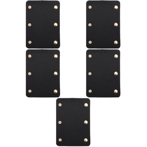 5Pièces Couvre Sac PU Noir Pour Fabrication Décoration 1