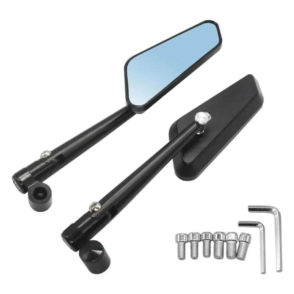 Universal Cnc Aluminum Motorcycle Rear View Mirrors With 360 Adjustable Wideangle Hd Vision 9455672738613