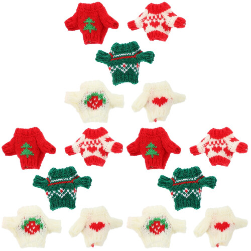 15Pièces Pulls Coton Hiver Vêtements Assortis Fille 2