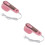 2Pièces Fer Compact Rose Pour Voyage En ABS 7