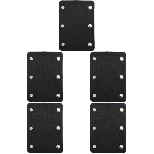 5Pièces Couvre Sac PU Noir Pour Fabrication Décoration 2