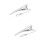 2Pièces Clips Cravate Métal Argenté Design Simple Et Moderne 7