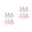 4Pièces Cache-Yeux En Peluche Blanche Élastique Motif Licorne 10