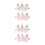 4Pièces Cache-Yeux En Peluche Blanche Élastique Motif Licorne 5