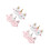 4Pièces Cache-Yeux En Peluche Blanche Élastique Motif Licorne 9