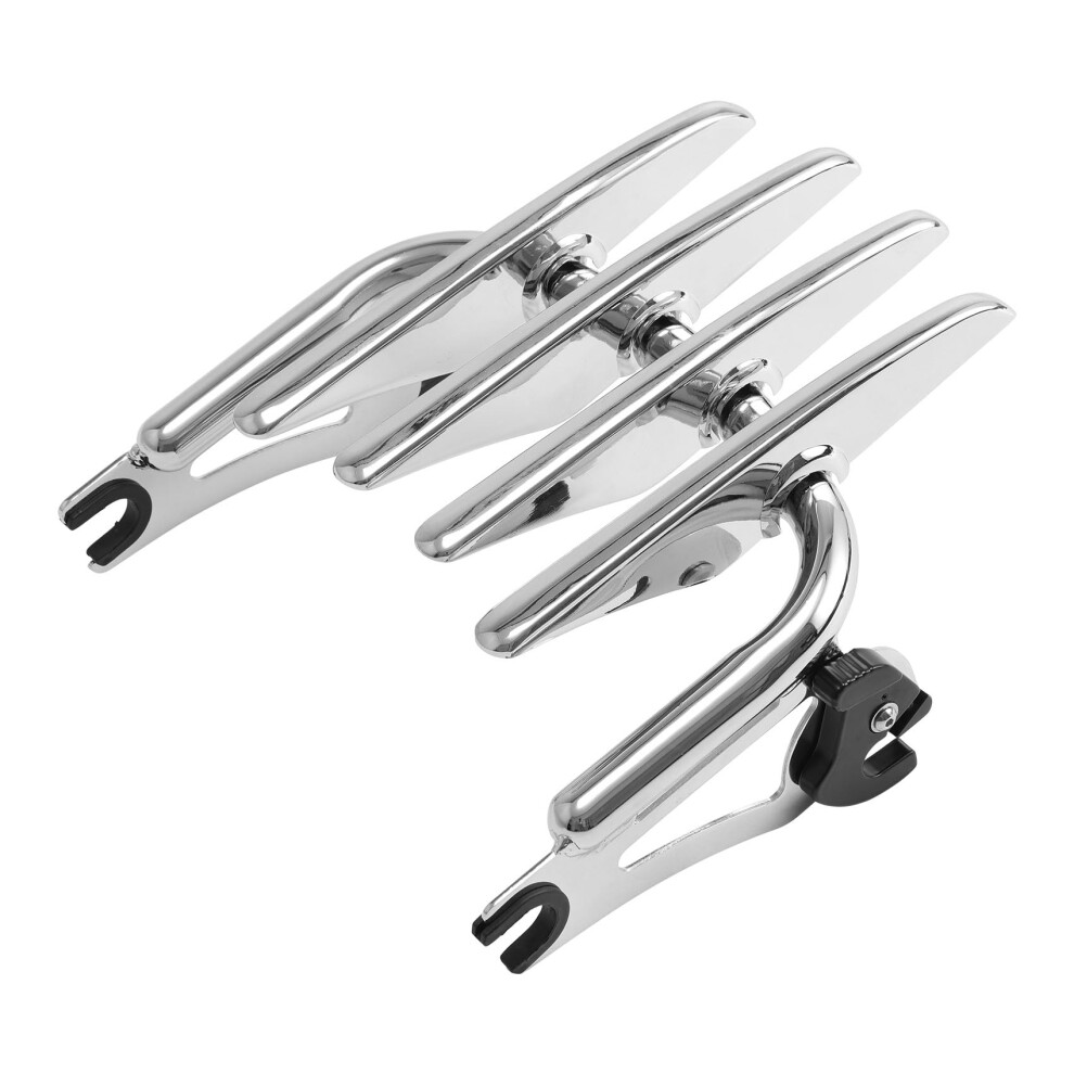 Chrome Detachable Twoup Luggage Rack For Harley Touring Road King Street Glide Road Glide 2009Later 9070919795022