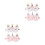 4Pièces Cache-Yeux En Peluche Blanche Élastique Motif Licorne 8