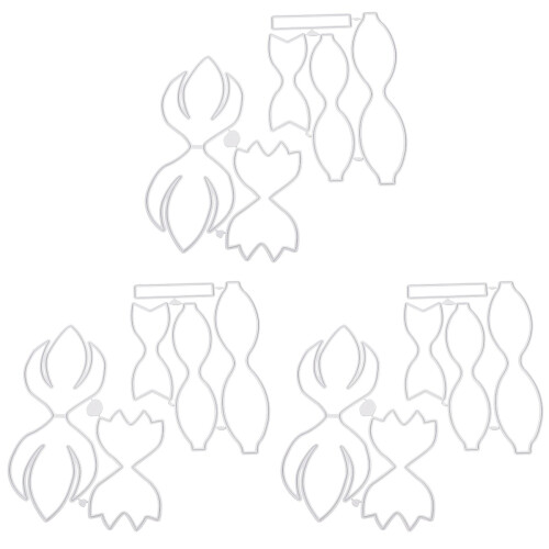 6Ensembles Matrices Découpe Acier Carbone Pour Embossage DIY Portable 1