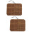 2Pièces Étui Roulé Pour Couteaux Chef Toile Marron Clair 9