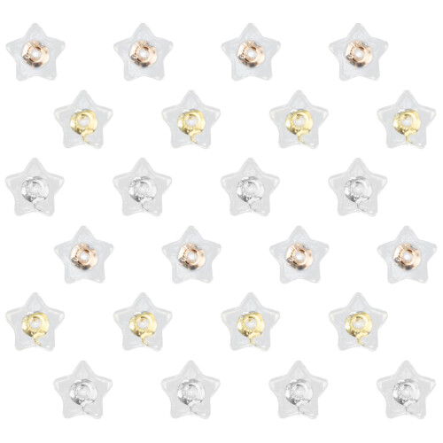120Pièces Sécurités Boucles D'oreilles Silicone Multicolores Pratiques 1