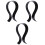 3Pièces Crochet Casque Noir Stable Anti-Rayures Utilisation Prolongée 4