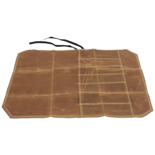 2Pièces Étui Roulé Pour Couteaux Chef Toile Marron Clair 1